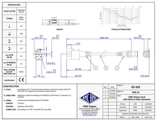 Technical drawing of a mechanical component with detailed measurements and annotations.